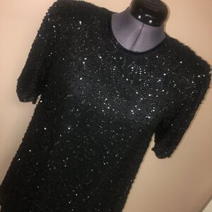 Brilliante Vintage Beaded Cocktail Formal Dress